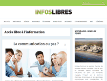 Tablet Screenshot of infoslibres.fr